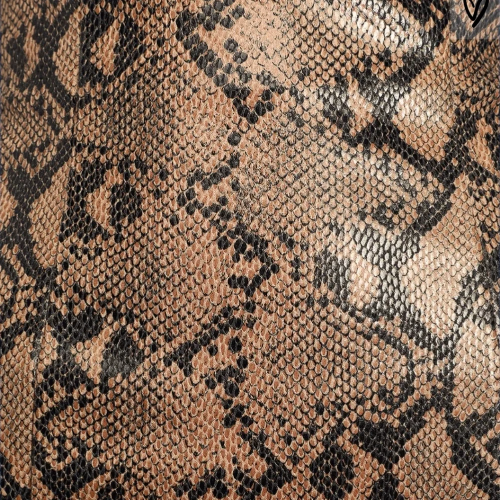 In the Wild Taupe Snake Print Vegan Leather Dres - Picture 2 of 4